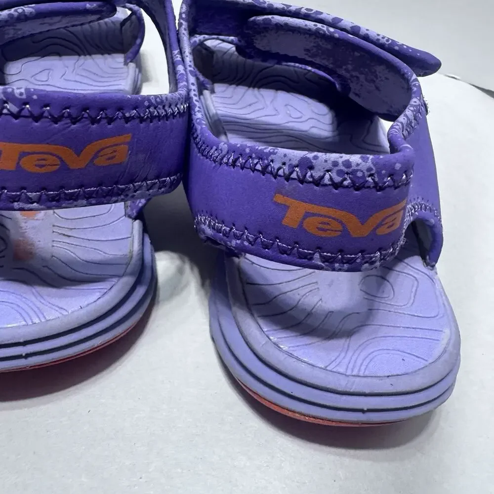 Teva TIDEPOOL Sandals Purple Adjustable Straps Slingback Sport YOUTH Girls Sz 3